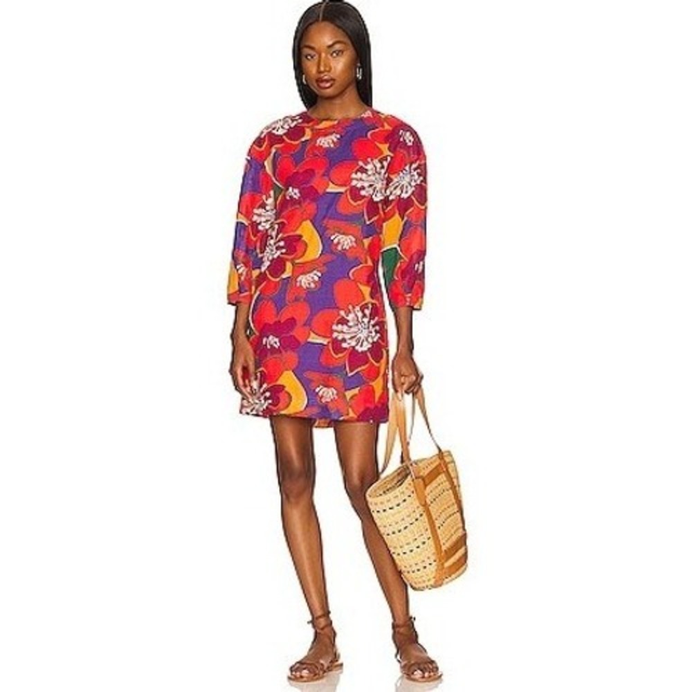 Something Navy x Revolve Floral Open Back Mini Dress Small